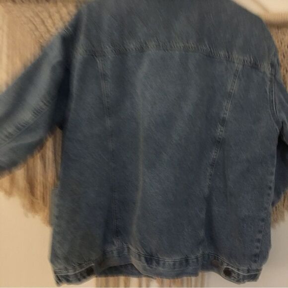 New w| Tags! INNER QUILTED, PEARL EMBELLISHED JEAN JACKET - Picture 8 of 11